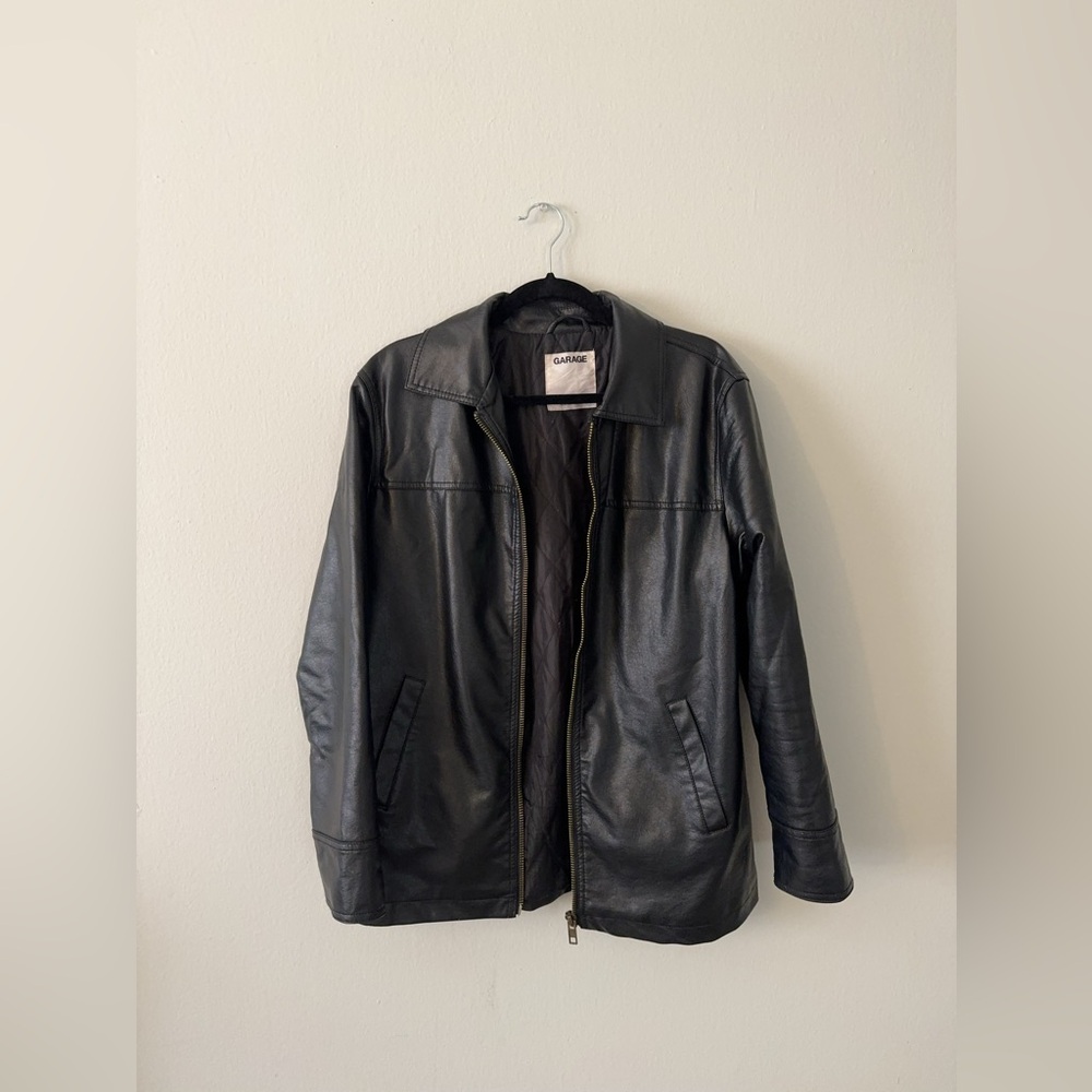 Garage Faux Leather Jacket in Black